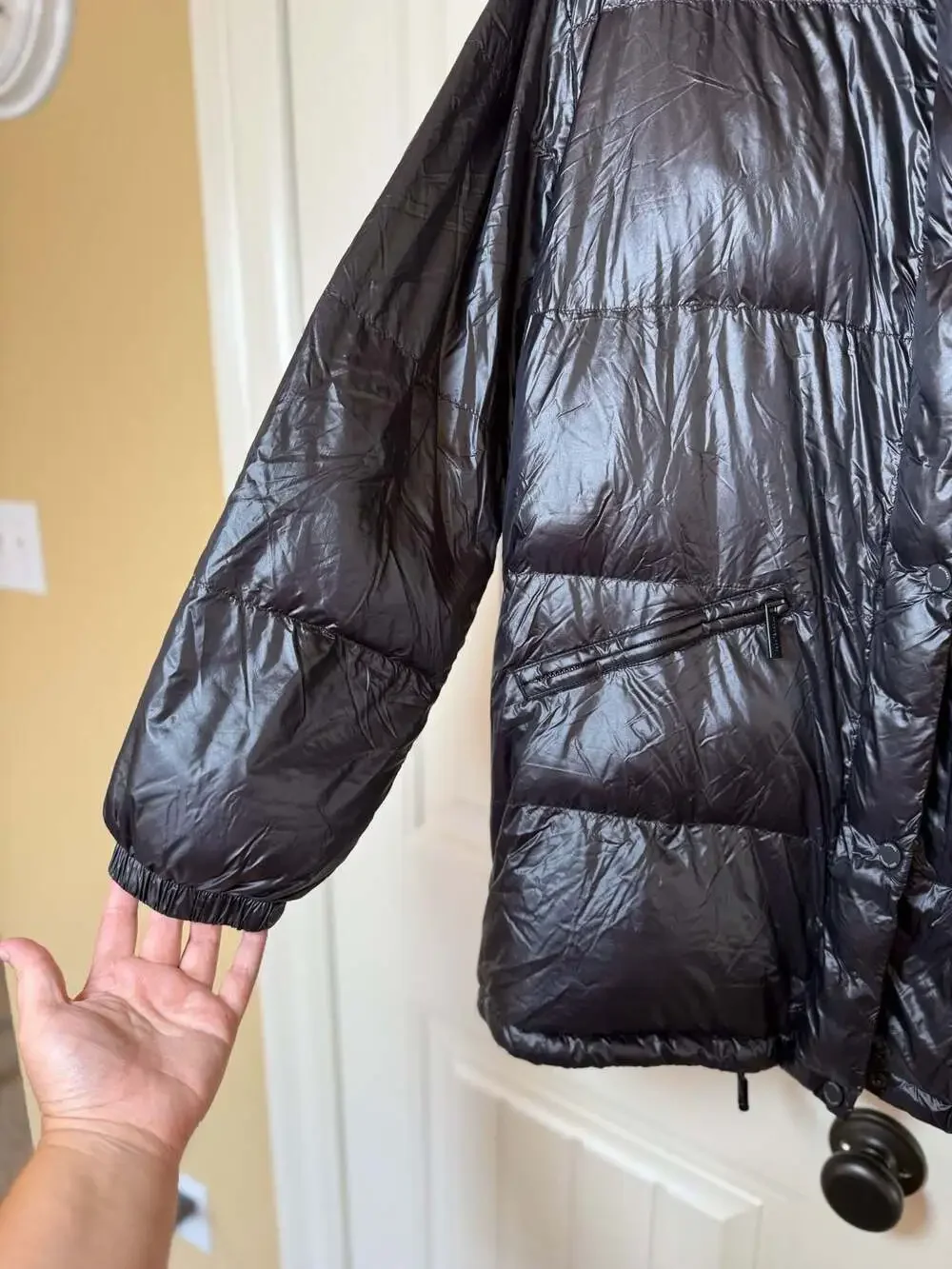 L Michael Kors Women’s Ultra Light Weight Down Filled Puffer Jacket Coat Black R